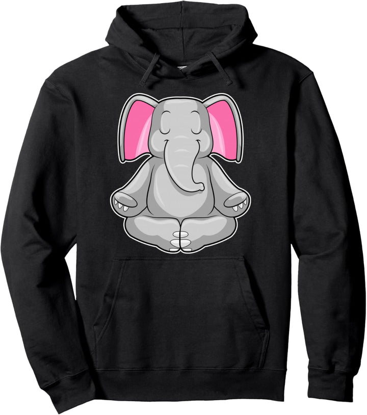 Elefant Yoga Fitness Meditation Pullover Hoodie