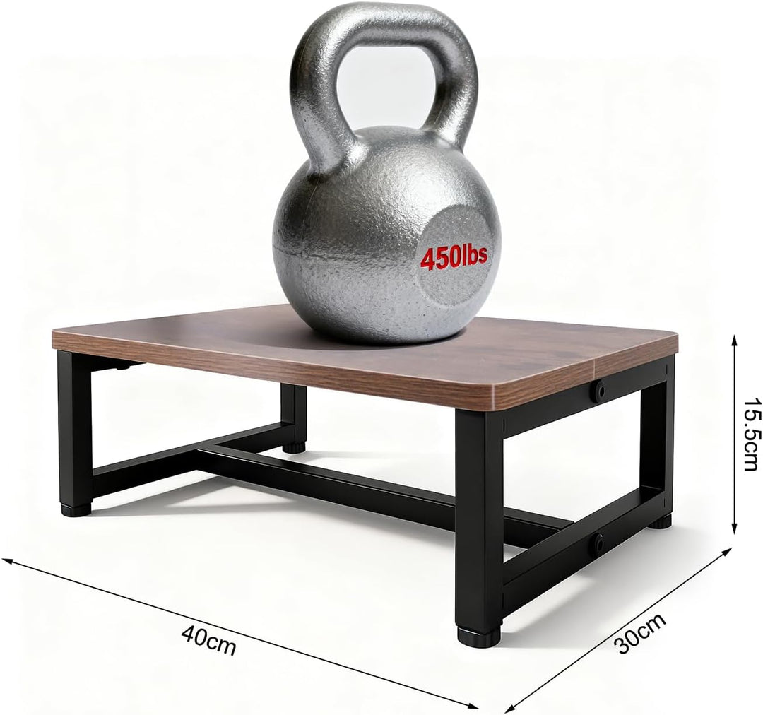 Holzschritt Hocker für Erwachsene und Kinder, Heavy Duty 500LB Kapazität mit verstellbaren Rutschfes
