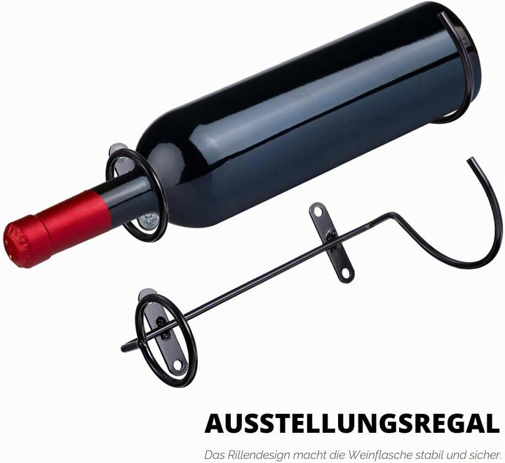 Flaschen Regal Weinregal Aus Eisen FüR 6 Flaschen Rotwein Lagerung Und PräSentation Kompaktes Schwar