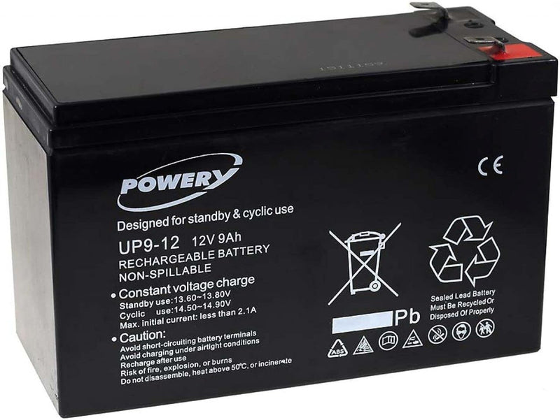 akku-net Blei-Gel-Akku für USV APC Power Saving Back-UPS Pro 550 9Ah 12V (ersetzt auch 7,2Ah / 7Ah),