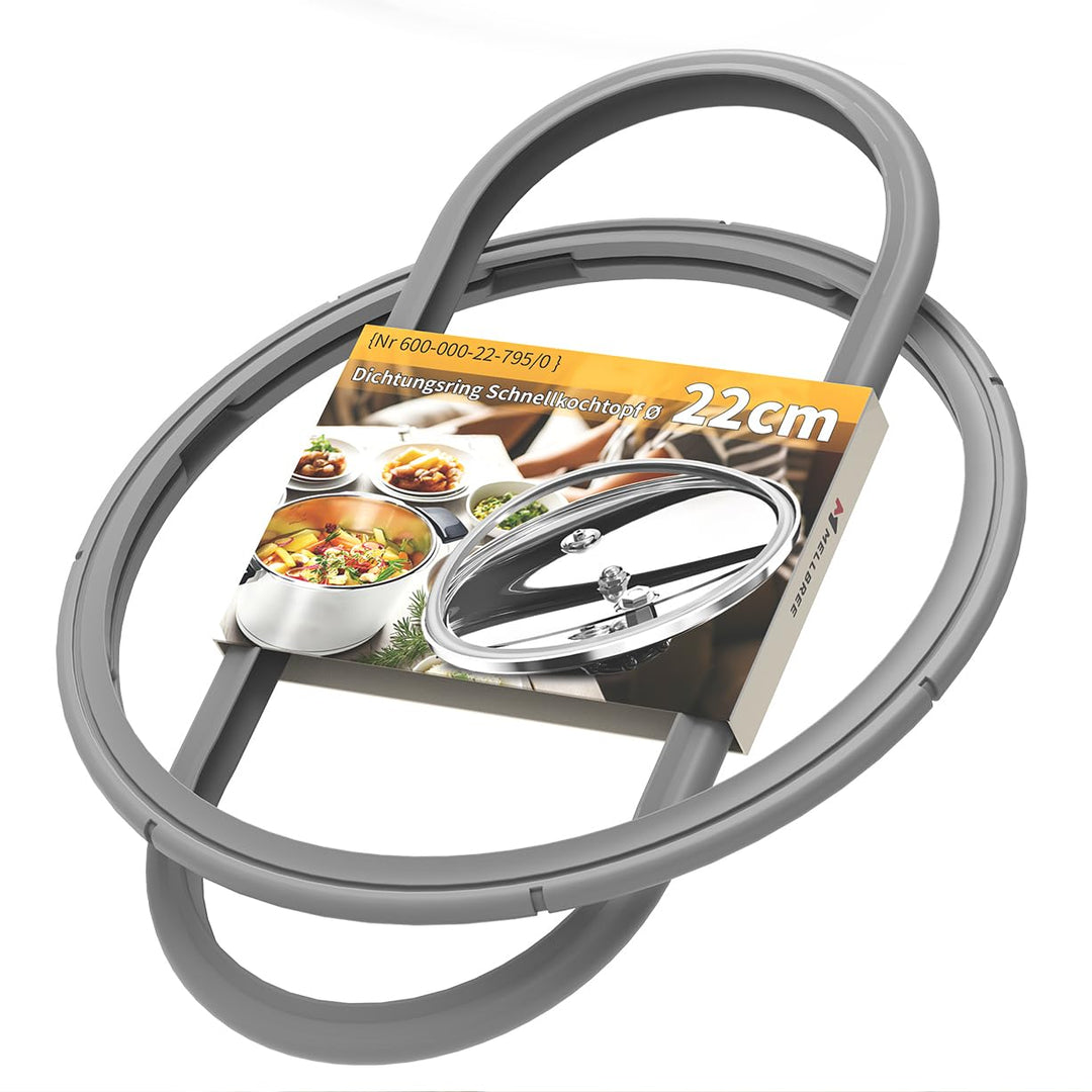 Mellbree 22 cm Dichtungsring für Fissler | 600-000-22-795/0 - Ersatz Dichtung für Fissler Vitaquick,