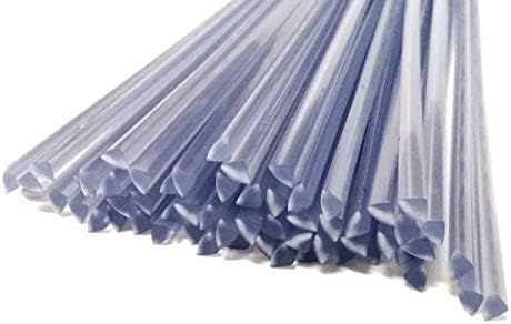 Kunststoffschweissdraht PVC-U Hart 6mm Dreikant Transparent 900-1100mm Stäbe 1kg