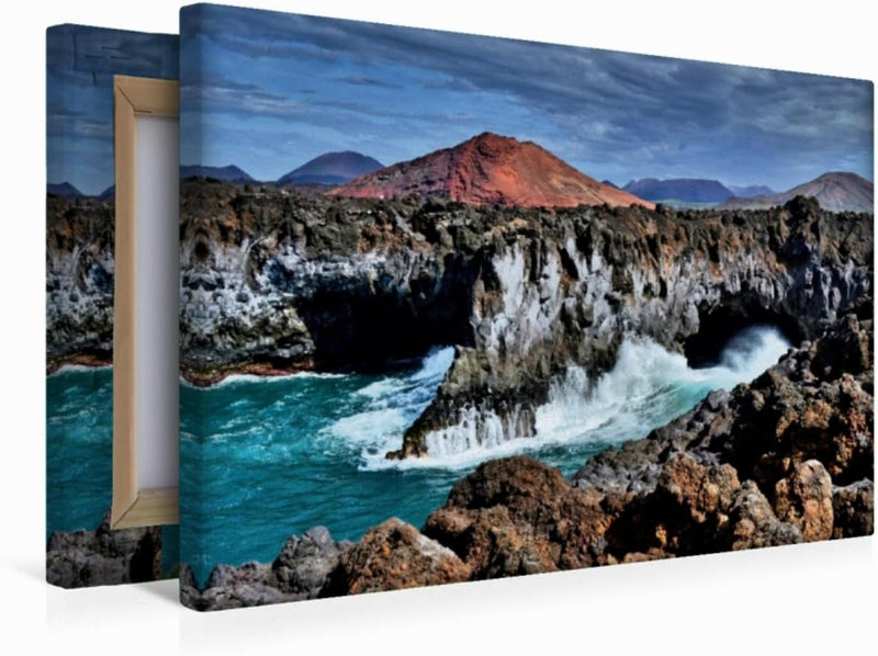 Premium Textil-Leinwand 45 x 30 cm Quer-Format Lanzarote | Wandbild, HD-Bild auf Keilrahmen, Fertigb