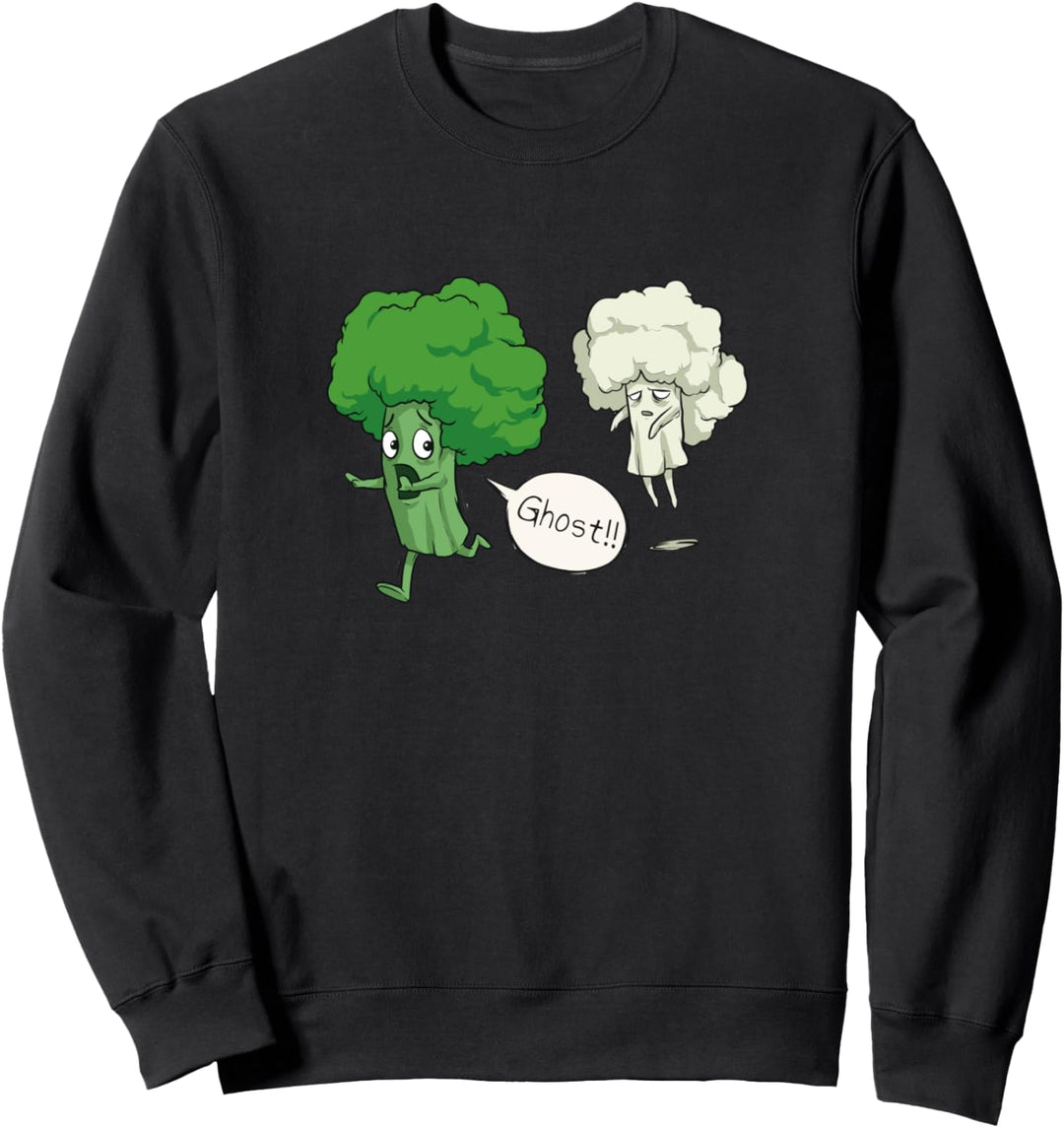 Lustige Comic-Grafik mit Brokkoli und Blumenkohl Sweatshirt