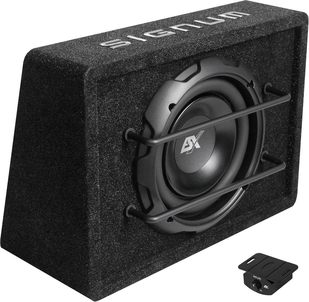 ESX SIGNUM SXB8A - 8“ (20 cm) aktiver Subwoofer | Aktiv Gehäuse-Subwoofer mit ALU-Membran