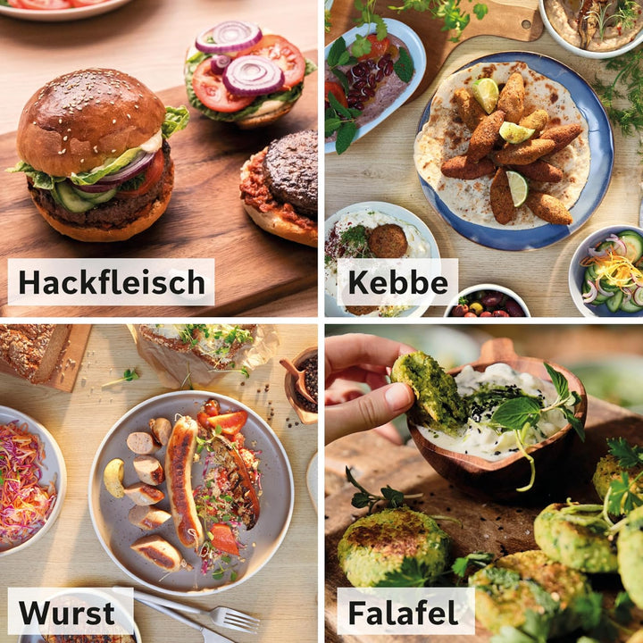 Bosch Zubehör MUZS6HA, Fleischwolf, Lochscheibe 8 mm, Lochscheibe 3 mm, Wurstfüller-Aufsatz, Kebbe-A