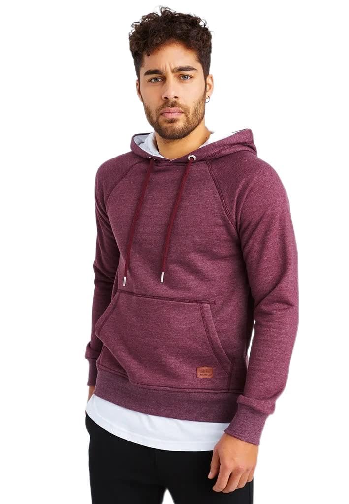Leif Nelson Herren Pullover Hoodie Kapuzenpullover Longsleeve Basic Sweatshirt Sweater LN8153 M Bord