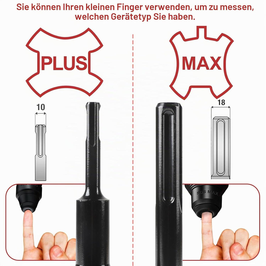 CPROSP 1¼" UNC Diamantbohrkrone 68mm mit Kernbohrer Verlängerung 400mm und SDS PLUS Adapter, Kernboh