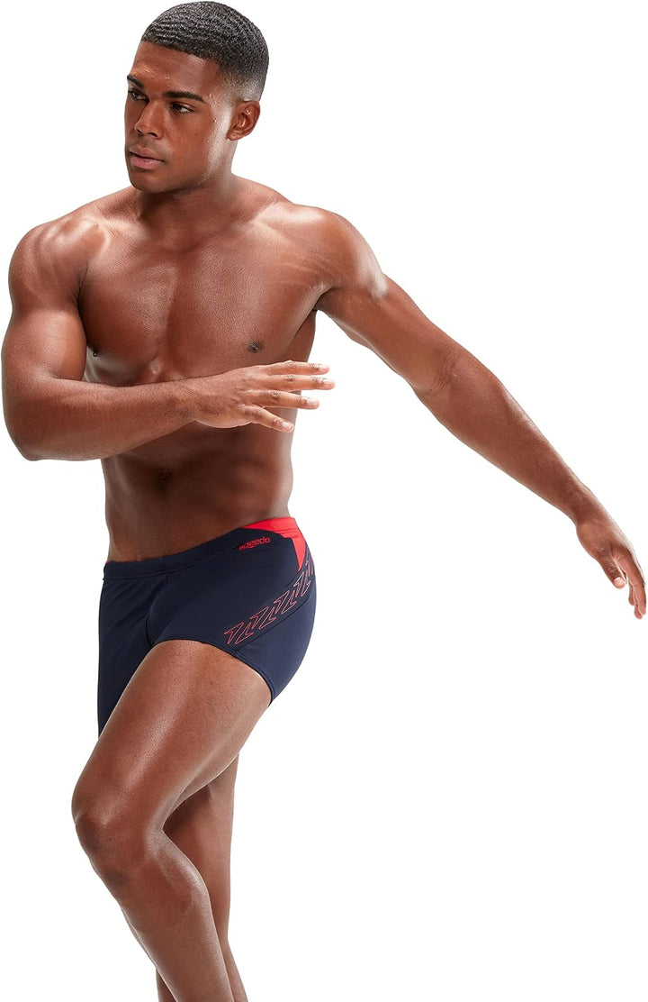 Speedo Herren Boom Splice Jammer True Navy/Fed Red 32, True Navy/Fed Red 32