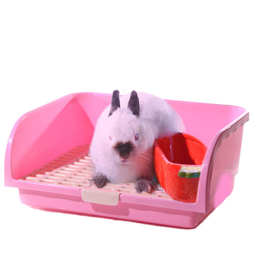 Oncpcare Super grosse Kaninchentoilette, kleine Tiertoilette, quadratisch, Kaninchentoilette, Meersc