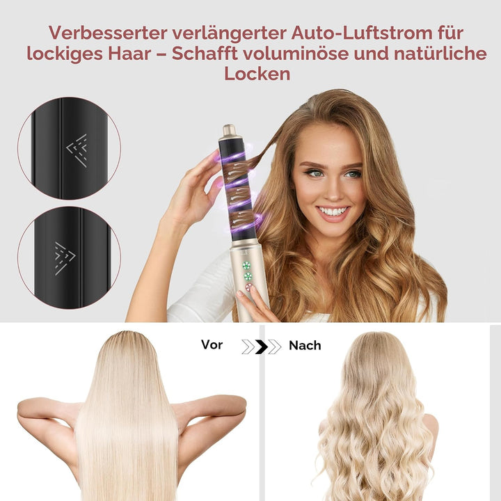 Air Styler 7 in 1 Hair Styler Airbrush Haarstyler mit 110000 U/Min Haartrockner 1300W High Speed Föh