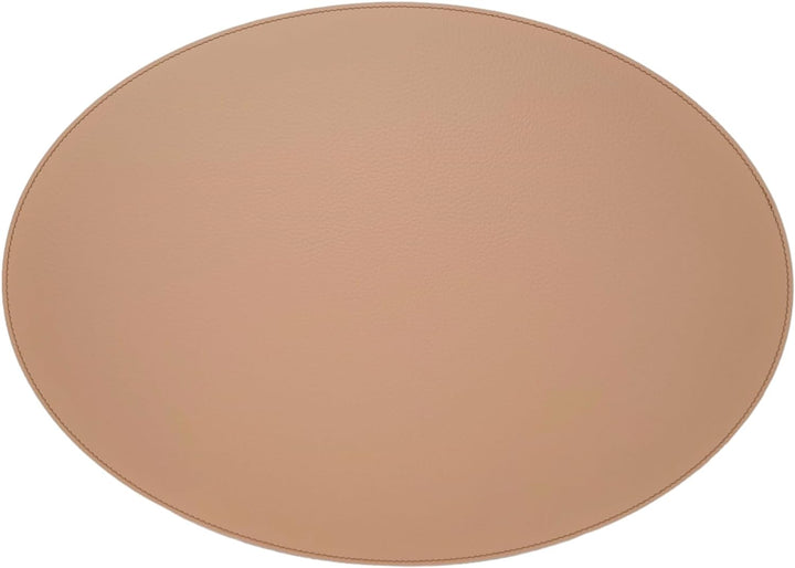 Nikalaz Oval Platzsets aus Recyceltem Leder, 4 Stück Tischsets, Tisch-Matten, Platzdeckchen 45.7 x 3