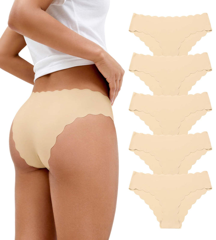 SHARICCA Damen Unterwäsche Nahtlos Slips Stretch Hipster Brazilian Slips Unsichtbar Weich Höschen Pa
