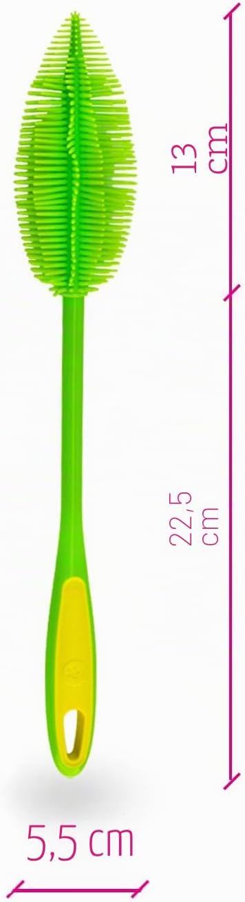 Kochblume Flaschenbürste 36cm | Premium-Silikon | Hitzbeständig | Spülmaschinenfest | Für Trinkflasc