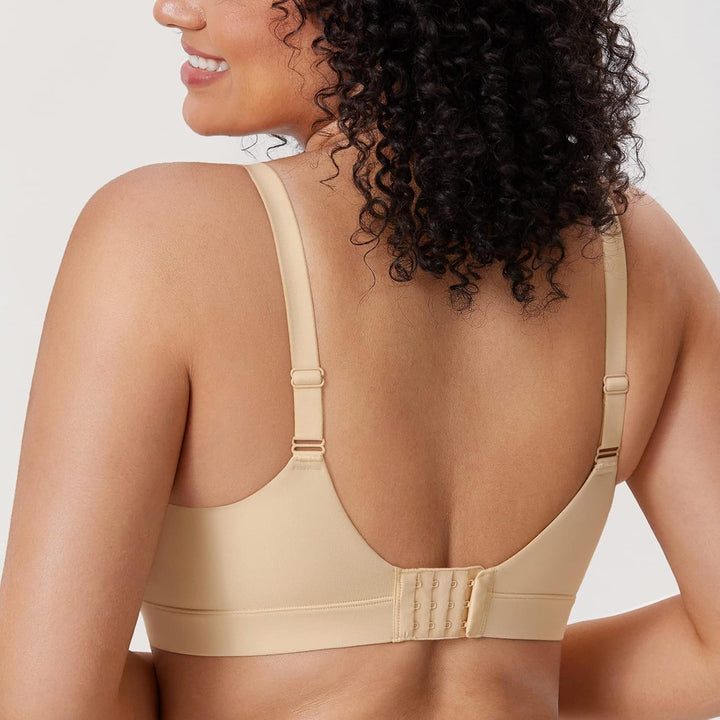 DELIMIRA Damen Bralette Tshirt BH ohne Bügel Grosse Grössen Nahtlos Soft BHS Komfort Ungefüttert
