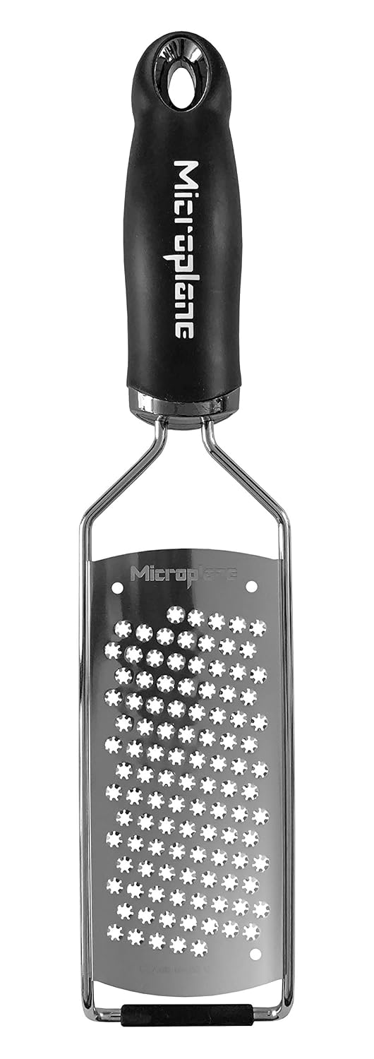 Microplane Reibe Sternenklinge Edelstahl Schwarz Gourmet Serie & Küchenreibe Sehr Grob für Kartoffel