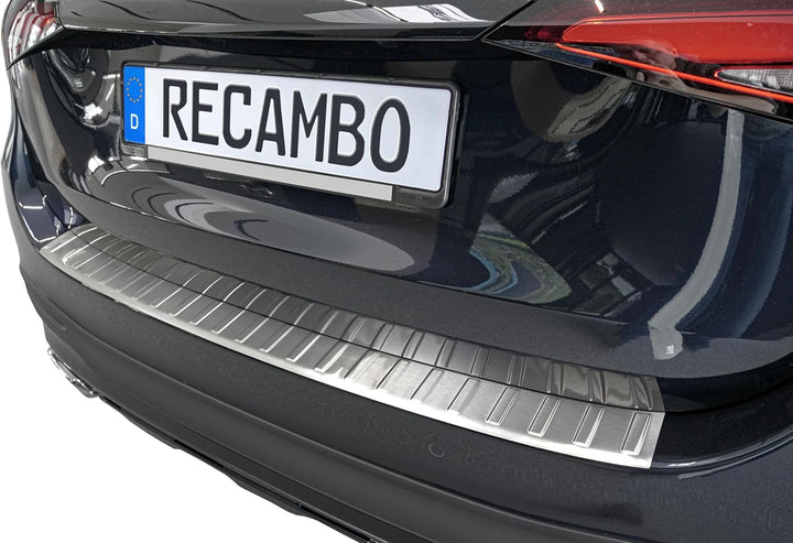 RECAMBO Ladekantenschutz Edelstahl matt gebürstet mit Textur - kompatibel für Mercedes GLC - X254 -