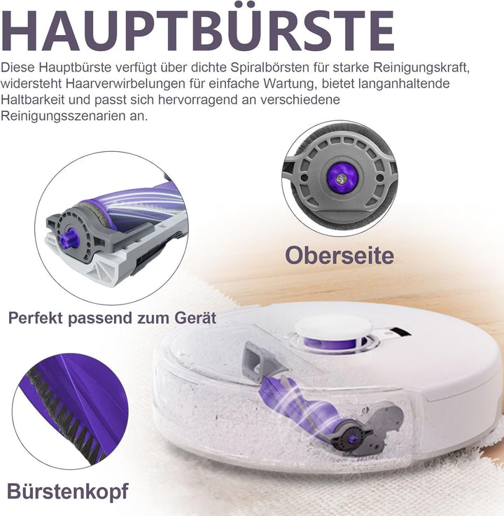 Zubehör für Narwal Freo X Ultra Staubsauger, 1 Hauptbürste, 2 Staubbeutel, 4 Filter, 6 Wischtücher,