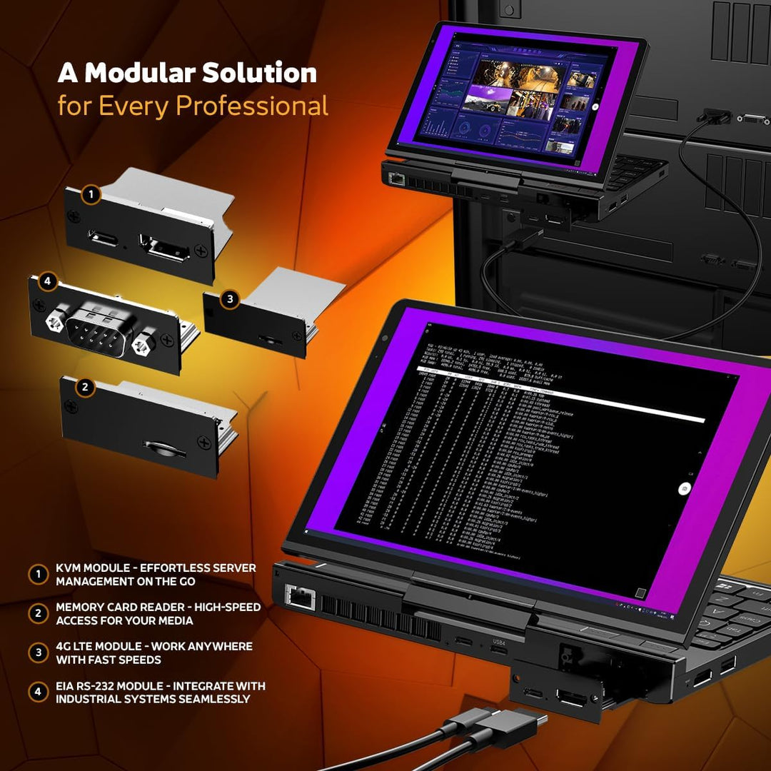 GPD Pocket 4: Mini-Laptop mit AMD Ryzen AI 9 HX 370 CPU, Radeon 890M GPU, 32GB LPDDR5X RAM, 4TB PCIe