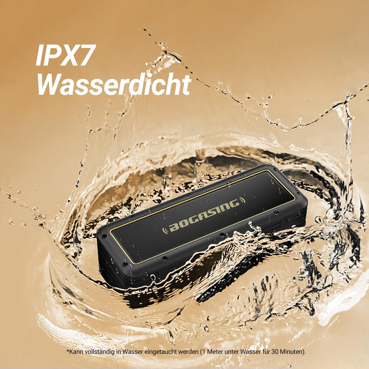 BOGASING G4 Bluetooth Lautsprecher, Bluetooth Box mit Tieferem Bass, 50W Kabelloser Tragbarer Boxen,