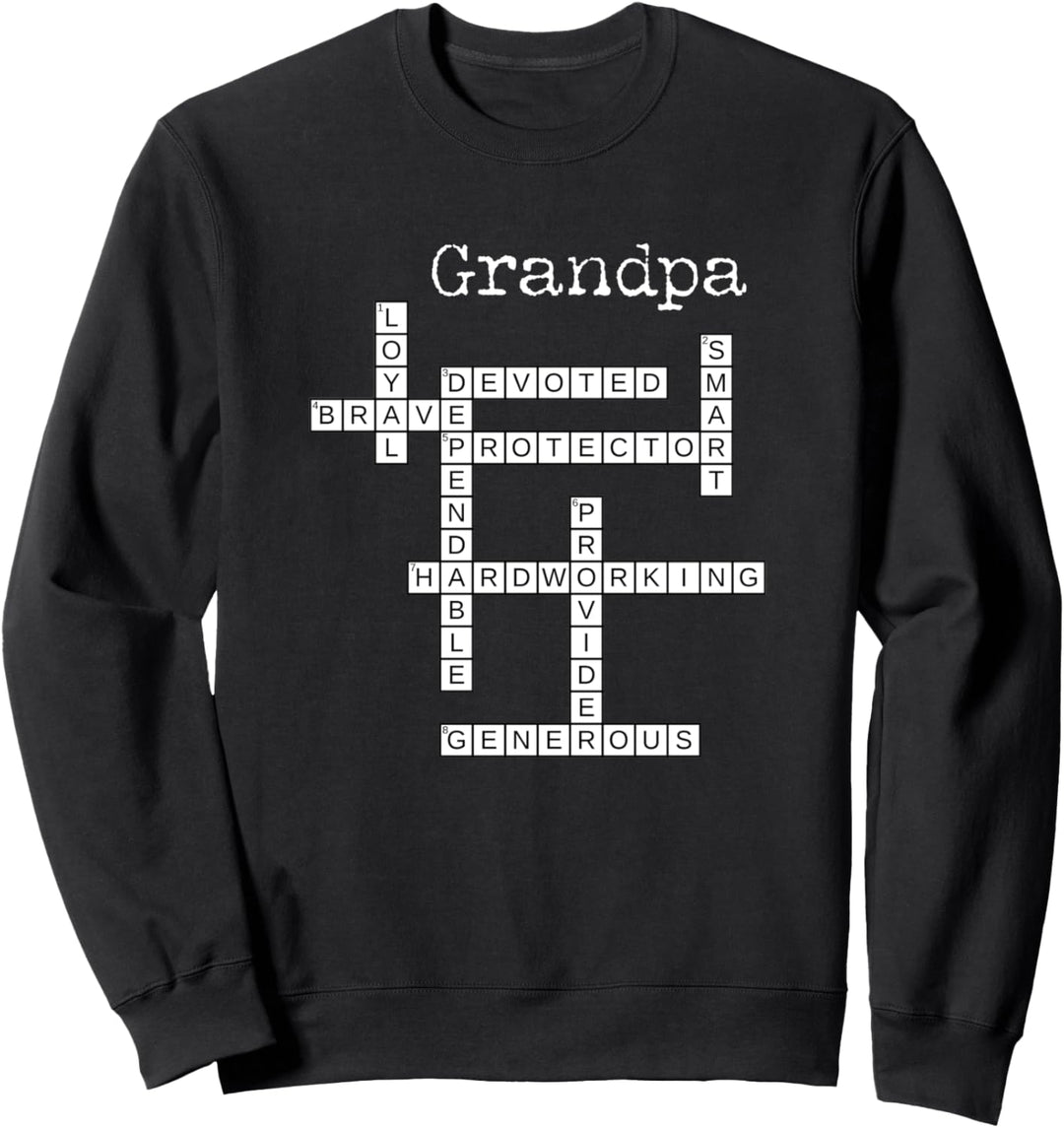 Opa Kreuzworträtsel / Vatertag Wortspiele sagen Sweatshirt