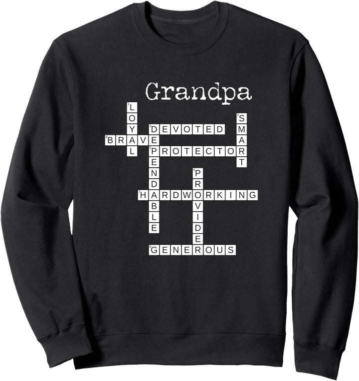 Opa Kreuzworträtsel / Vatertag Wortspiele sagen Sweatshirt