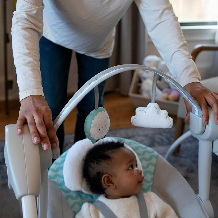 Ingenuity, Ity Ingenuity, Swingity Swing, Goij, zusammenklappbare und tragbare Babyschaukel mit 6 Sc