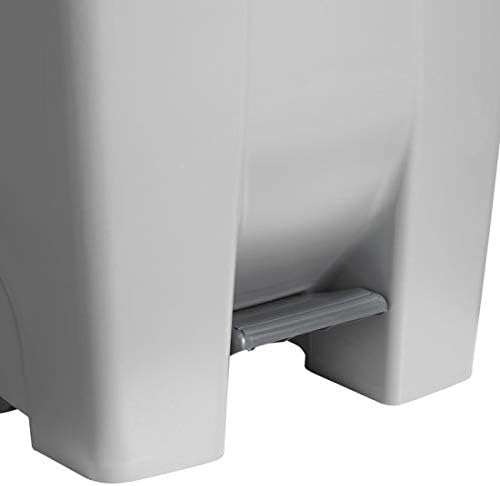 Sunware Basic Abfalleimer 120 Liter - 42,5 x 51 x 87,5 cm - mit Rädern/Fusspedal/Handgriff - grau/sc