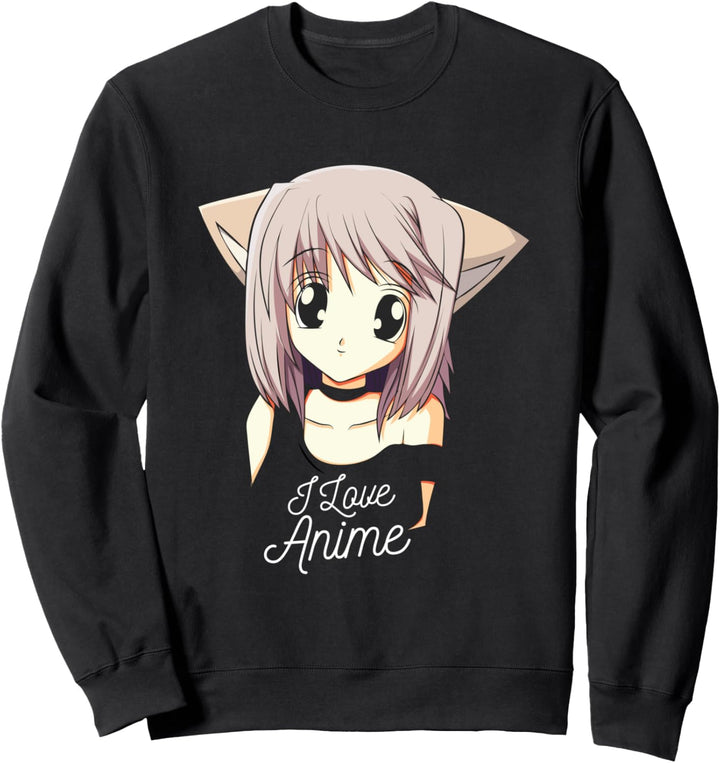 Ich liebe Anime süsses Anime Girl japanisches Geschenk Sweatshirt