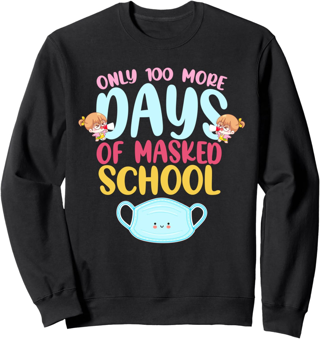 100 Tage maskierte Schule Sommerferien Geschenke für Kinder Sweatshirt