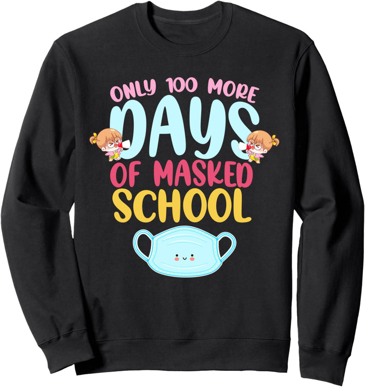 100 Tage maskierte Schule Sommerferien Geschenke für Kinder Sweatshirt