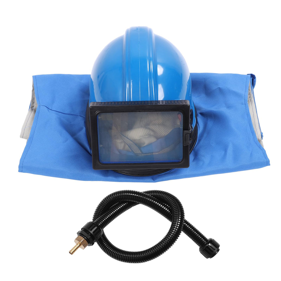 Sandstrahler-Helm mit Doppellagiger Linse, Verstellbare Luftstromkanäle Zum Sandstrahlen, Malen, Sch