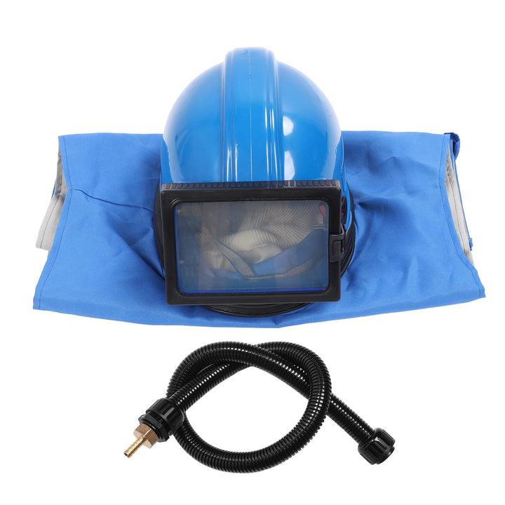 Sandstrahler-Helm mit Doppellagiger Linse, Verstellbare Luftstromkanäle Zum Sandstrahlen, Malen, Sch