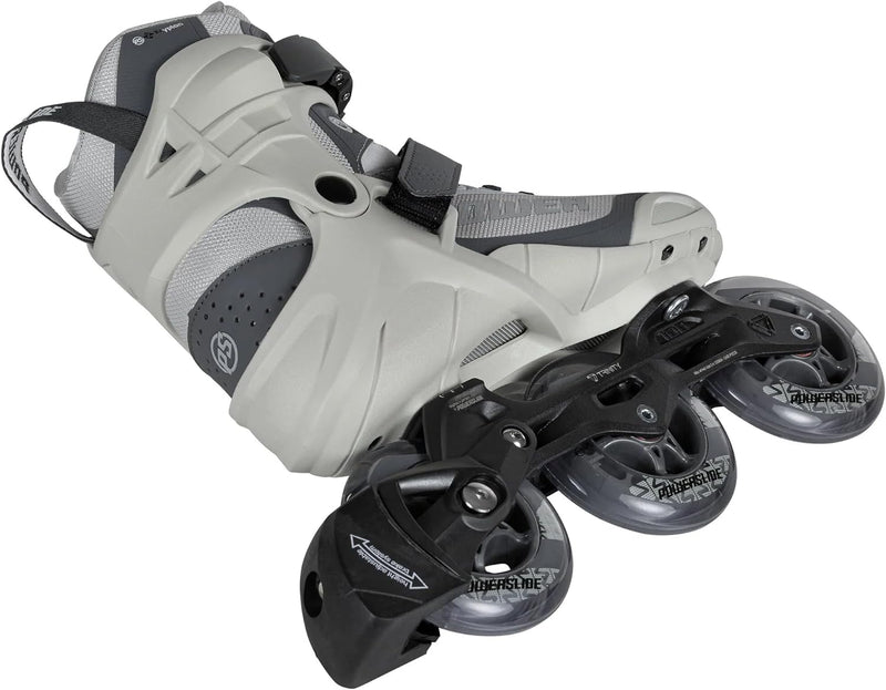 Powerslide Inline Skates Phuzion Krypton Grey 100, Unisex für Herren und Damen in Grau, 100mm/83A Ro