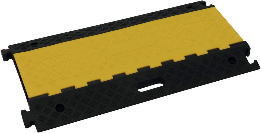 Eurolite Kabelbrücke 5 Kanäle 900x500x50mm | Robuste Kabelbrücke mit gelbem Deckel und 9 t Maximalla