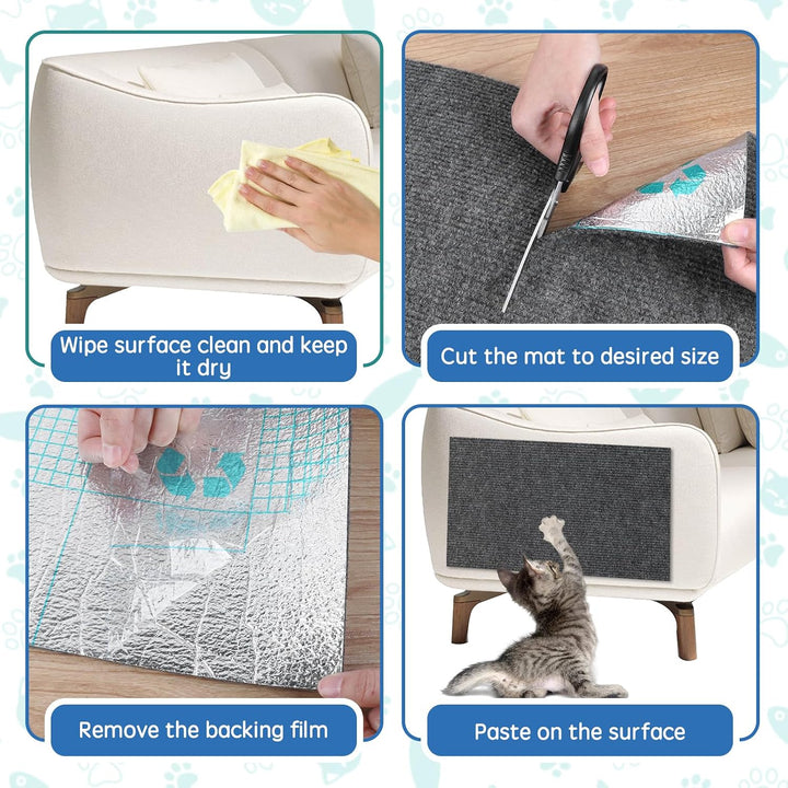 Kratzteppich selbstklebend Kratzmatte Katze Sofa Kratzbretter Katze Wand Kratzbrett Katzen Katzenwan
