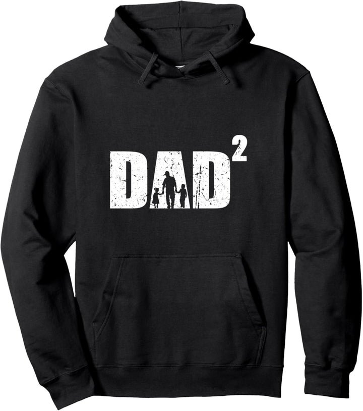 Dad hoch 2 Geburt Geschenk Vater Geburt zweifacher Papa Pullover Hoodie