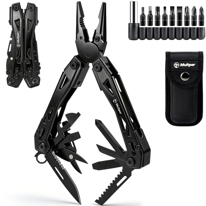 Geschenke für Männer, 26-in-1 EDC Multitool Werkzeug mit Taschenmesser, Spitzzange, Drahtschneider,