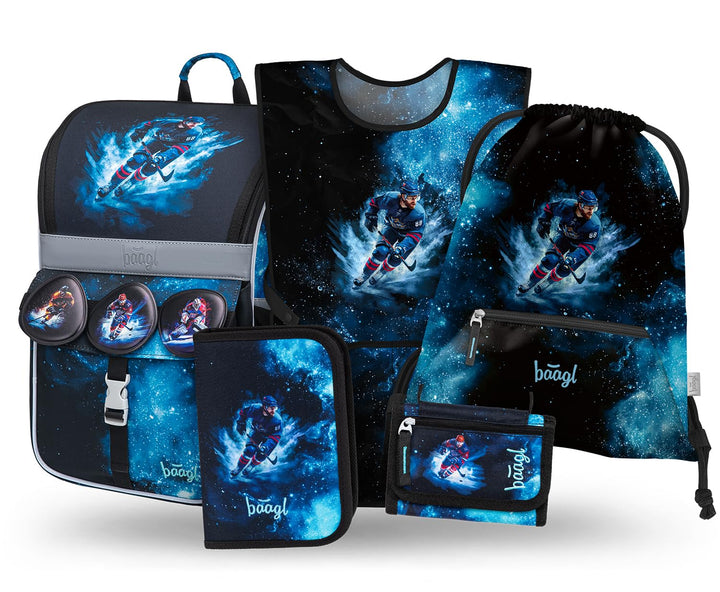 Baagl Schulranzen Jungen Mädchen Set 5 Teilig (Zippy Schultasche für 1. Klasse, Mäppchen, Turnbeutel