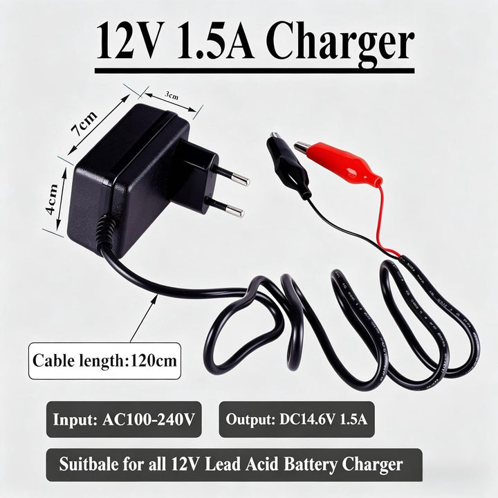 Tragbares 12Volt 1.5A Trickle Ladegerät mit mehrfachem Schutz mit PFC Schaltung hohe Umwandlung für