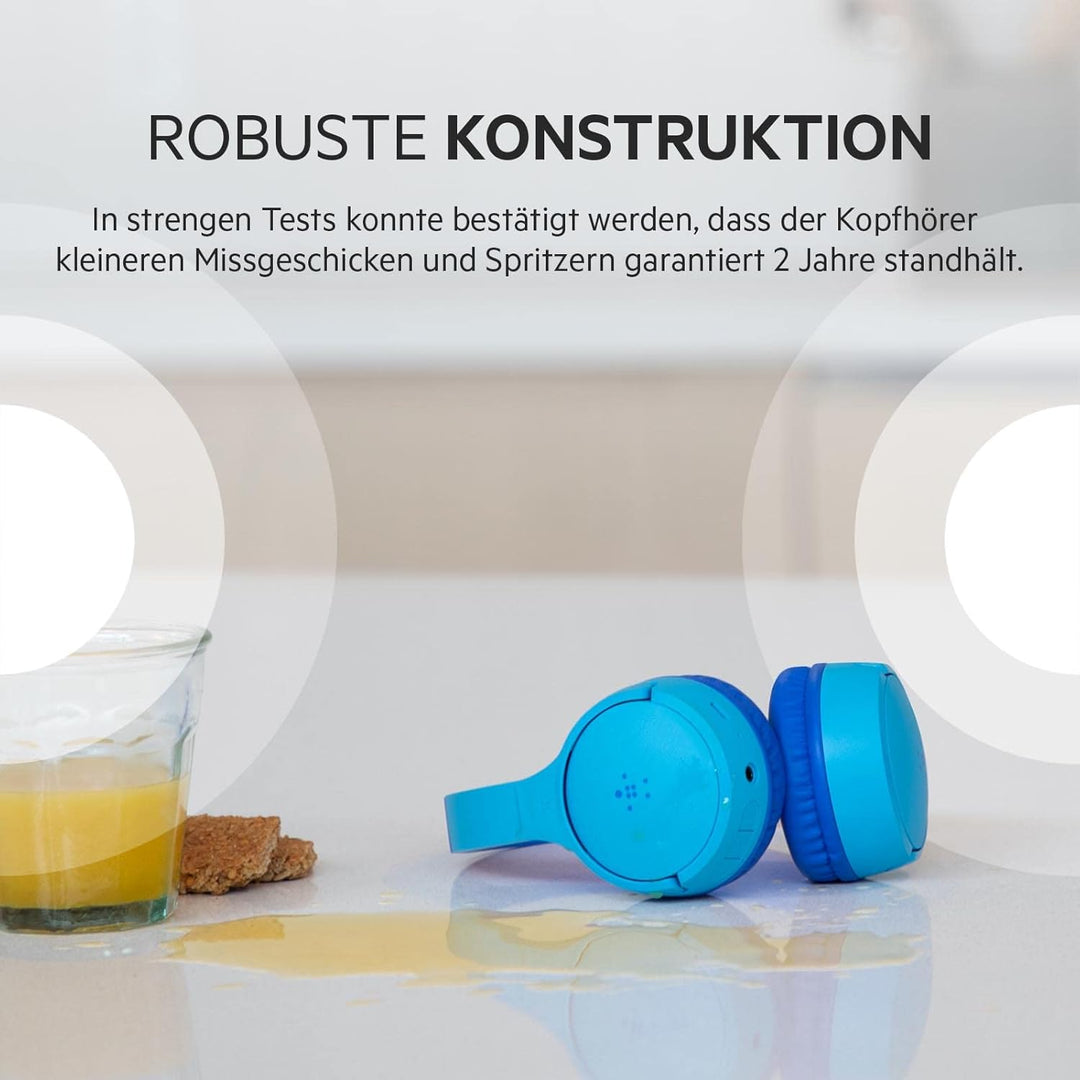 Belkin SoundForm Mini drahtloser Kinder-On-Ear-Kopfhörer mit integriertem Mikrofon zum Online-Lernen