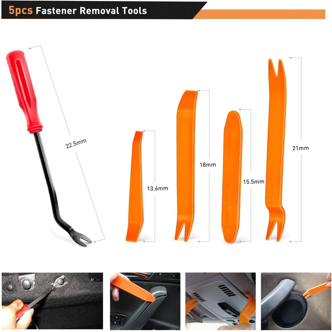 GOOACC 635Pcs Car Push Retainer Clips & Auto Fasteners Assortment -16 Most Popular Sizes Nylon Bumpe