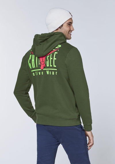CHIEMSEE Sweatjacke mit Kapuze und Jumper-Motiven S 19-0417 Kombu Green, S 19-0417 Kombu Green