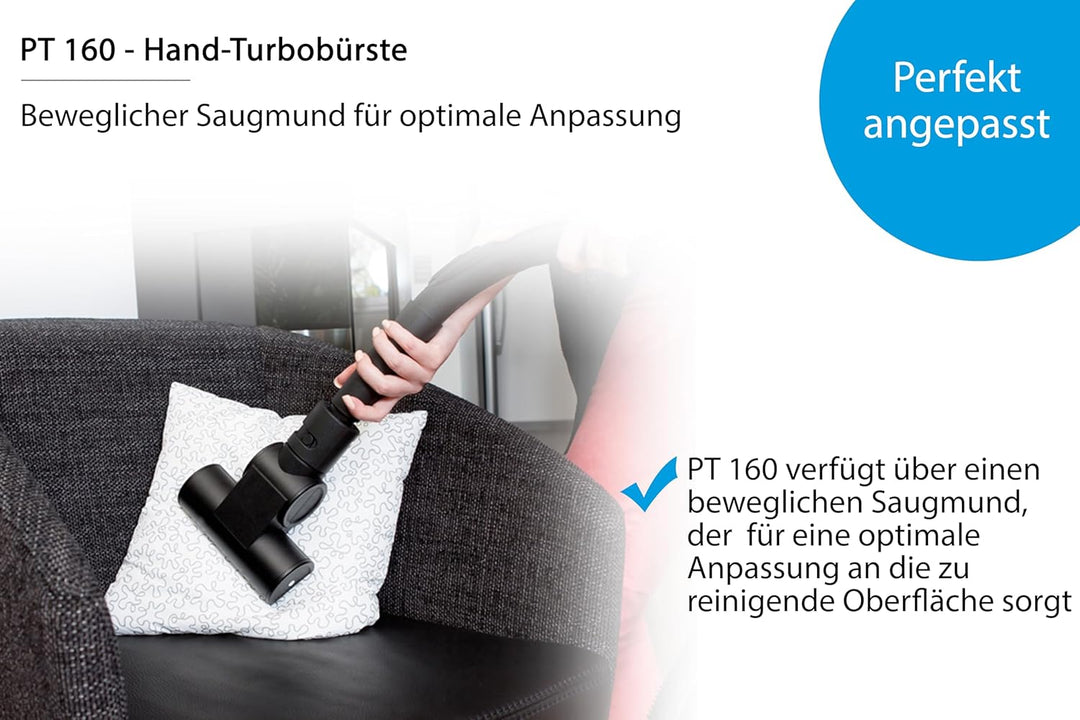 Wessel-Werk PT160 Hand-Turbobürste 35mm | Staubsaugerdüse | Ideal für Haustierbesitzer | für Polster