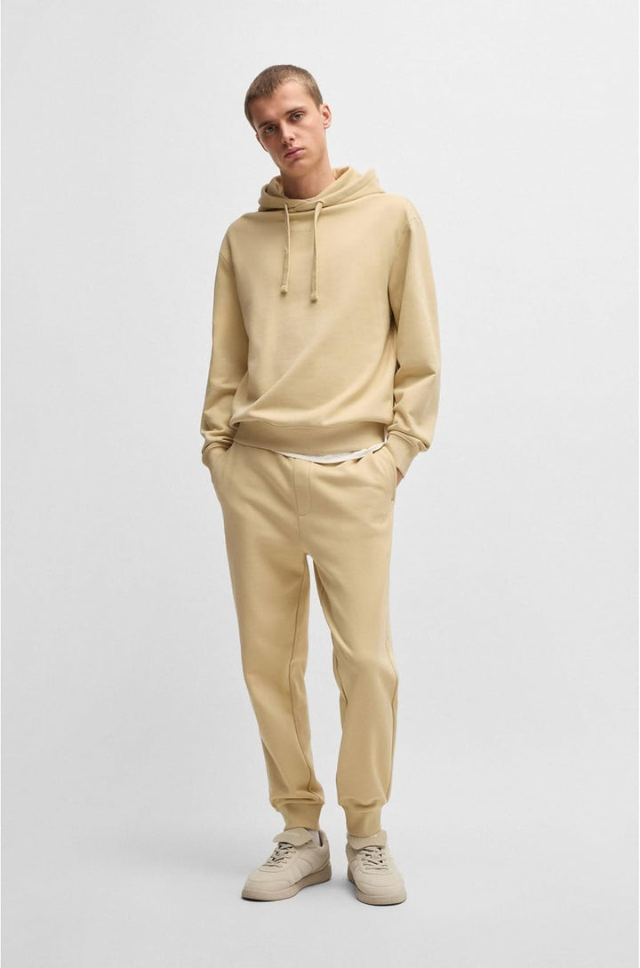 HUGO Herren Dapo Relaxed-Fit Hoodie aus Baumwoll-Terry mit Logo-Print, Beige285