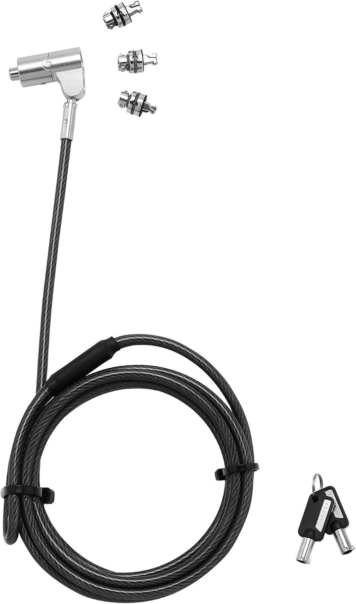 Dicota Universal Security Cable Lock, 3 Exchangeable Heads fits All Slots, keyed