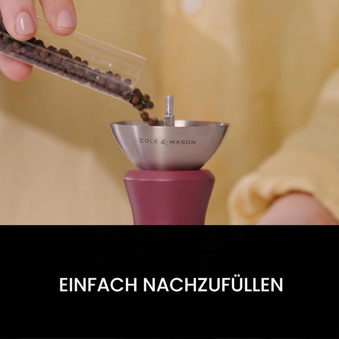 Cole & Mason Kenton Salz- und Pfeffermühle, Szechuanpfeffer, Verstellbarer Mahlgrad, Langlebiges Ker
