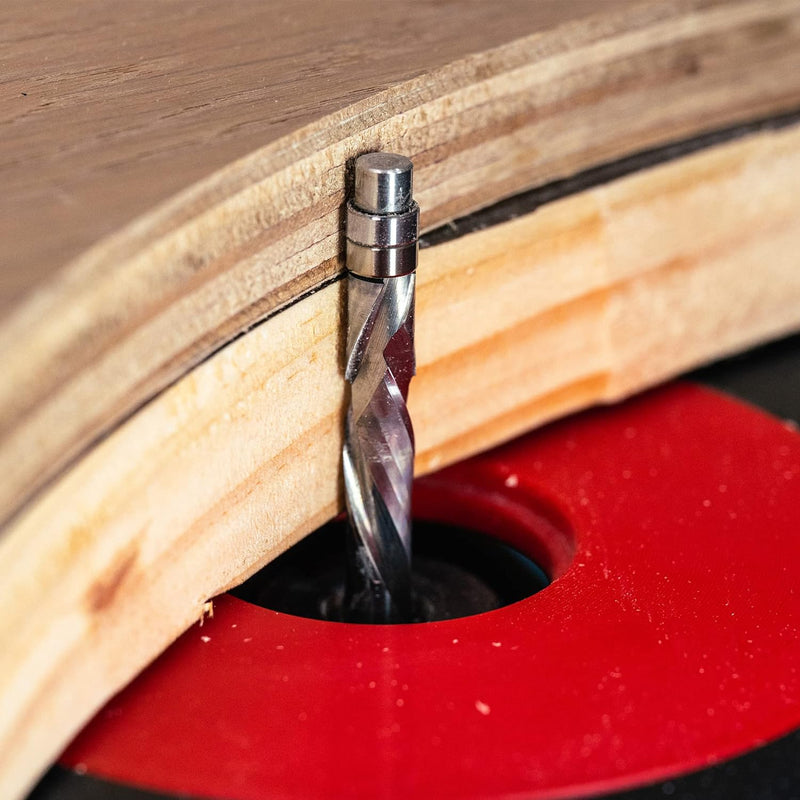 SpeTool Bündigfräser 8mm Schaft Spiralnutfräser Extra Lang Kopierfräser für Oberfräse Up&Down Kompre