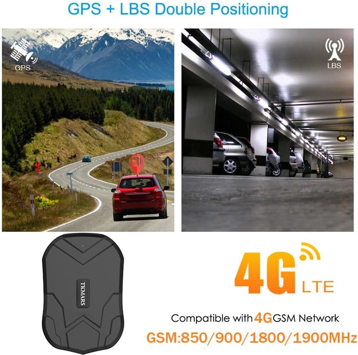 TKMARS GPS Tracker Auto Tracker für Auto 20000 Mah bis Zu 240 Tage Standby-Zeit GPS Tracker mit SIM