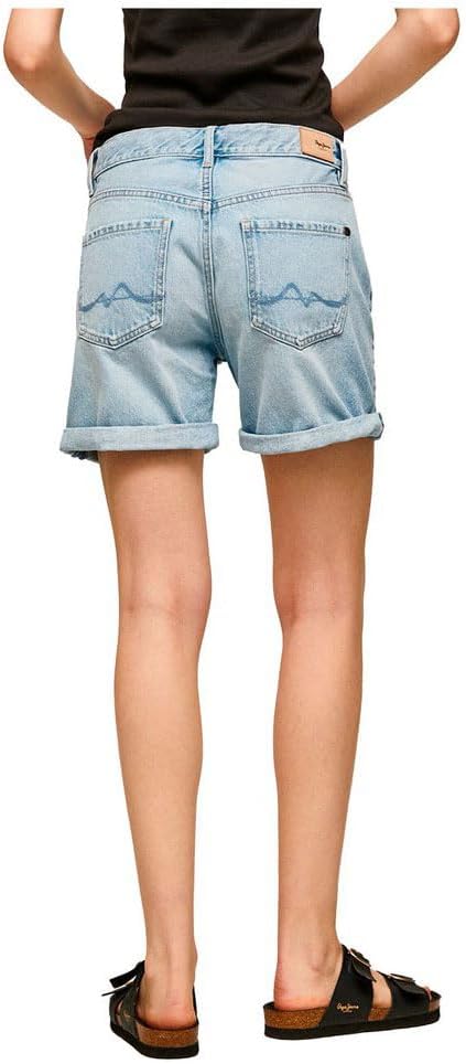 Pepe Jeans Damen Mable Denim Shorts 25W Blue (Denim-pe7), 25W Blue (Denim-pe7)